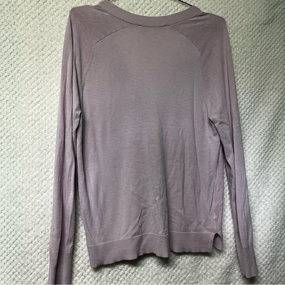 LOFT Womens Button-Up Cardigan Light Purple Office Attire Business Casual Medium - Picture 5 of 8